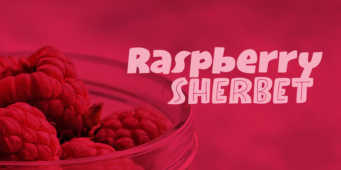 Beispiel einer Raspberry Sherbet-Schriftart #6